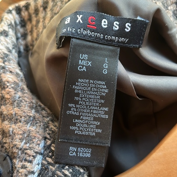 ❤️Axcess coat hip length women’s L Lined brown tones - Picture 3 of 11